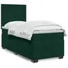 Image de Sommier À Lattes De Lit Et Matelas Vert Foncé 80x200 Cm Velours Vidaxl