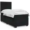Image de Sommier À Lattes De Lit Avec Matelas Noir 90x190 Cm Velours Vidaxl