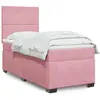 Image de Sommier À Lattes De Lit Avec Matelas Rose 90x200 Cm Velours Vidaxl