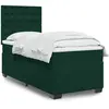Image de Sommier À Lattes De Lit Avec Matelas Vert Foncé 100x200 Cm Vidaxl