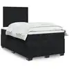 Image de Sommier À Lattes De Lit Avec Matelas Noir 120x190 Cm Velours Vidaxl