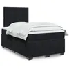 Image de vidaXL Sommier à lattes de lit avec matelas noir 120x190 cm velours 3293154