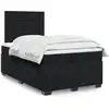 Image de Sommier À Lattes De Lit Avec Matelas Noir 120x200 Cm Velours Vidaxl