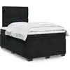 Image de Sommier À Lattes De Lit Avec Matelas Noir 120x200 Cm Velours Vidaxl