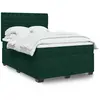 Image de Sommier À Lattes De Lit Et Matelas Vert Foncé 140x190cm Velours Vidaxl