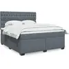 Image de Sommier    Lattes De Lit Et Matelas Gris Fonc © 180x200cm Velours Vidaxl