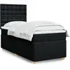 Image de Sommier À Lattes De Lit Et Matelas Noir 80x200 Cm Tissu Vidaxl