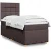 Image de Sommier À Lattes De Lit Avec Matelas Marron Foncé 90x190 Cm Vidaxl