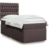 Image de Sommier À Lattes De Lit Avec Matelas Marron Foncé 90x200 Cm Vidaxl