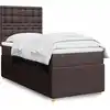 Image de Sommier À Lattes De Lit Avec Matelas Marron Foncé 90x200 Cm Vidaxl
