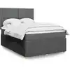 Image de Sommier    Lattes De Lit Avec Matelas Gris Fonc © 140x200cm Tissu Vidaxl