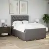 Image de Sommier À Lattes De Lit Avec Matelas Taupe 160x200 Cm Tissu Vidaxl