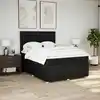 Image de Sommier À Lattes De Lit Avec Matelas Noir 160x200 Cm Tissu Vidaxl