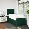 Image de Sommier À Lattes De Lit Et Matelas Vert Foncé 80x200 Cm Velours Vidaxl