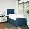 Image de Sommier    Lattes De Lit Avec Matelas Bleu 80x200 Cm Velours Vidaxl