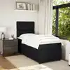 Image de Sommier À Lattes De Lit Avec Matelas Noir 90x190 Cm Velours Vidaxl
