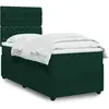 Image de Sommier À Lattes De Lit Avec Matelas Vert Foncé 90x200 Cm Vidaxl