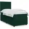 Image de Sommier À Lattes De Lit Avec Matelas Vert Foncé 100x200 Cm Vidaxl