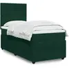 Image de Sommier À Lattes De Lit Avec Matelas Vert Foncé 100x200 Cm Vidaxl