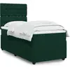 Image de Sommier À Lattes De Lit Avec Matelas Vert Foncé 100x200 Cm Vidaxl