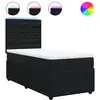 Image de Vidaxl sommier à lattes de lit avec matelas noir 100x200 cm velours