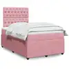 Image de Sommier À Lattes De Lit Avec Matelas Rose 120x200 Cm Velours Vidaxl