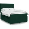 Image de Sommier À Lattes De Lit Et Matelas Vert Foncé 160x200cm Velours Vidaxl