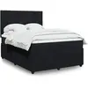Image de Sommier    Lattes De Lit Et Matelas Noir 160x200 Cm Velours Vidaxl