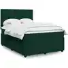 Image de Sommier À Lattes De Lit Et Matelas Vert Foncé 160x200cm Velours Vidaxl
