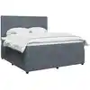 Image de Sommier À Lattes De Lit Et Matelas Gris Foncé 180x200cm Velours Vidaxl