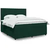Image de Sommier    Lattes De Lit Et Matelas Vert Fonc © 200x200cm Velours Vidaxl