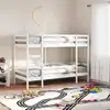 Image de Lit Superposé Sans Matelas Blanc 90x200 Cm Bois De Pin Massif Vidaxl