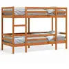 Image de Vidaxl lit superposé sans matelas marron 90x200 cm pin massif