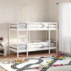 Image de vidaXL Lit superposé sans matelas blanc 90x190 cm bois de pin massif 3284222