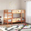 Image de vidaXL Lit superposé sans matelas cire marron 90x190 cm pin massif 3284223