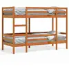 Image de Vidaxl lit superposé sans matelas marron 75x190 cm pin massif