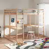 Image de Lit Superposé Et Bureau Et Échelle 140x200cm Bois De Pin Massif Vidaxl