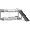 Image de Vidaxl lit superposé avec toboggan et échelle sans matelas 90x190 cm