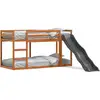 Image de Vidaxl lit superposé avec toboggan et échelle sans matelas 75x190 cm