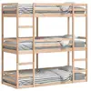 Image de Vidaxl lit superposé triple sans matelas 80x200 cm bois de pin massif