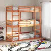 Image de vidaXL Lit superposé triple sans matelas 80x200 cm bois de pin massif 3284253