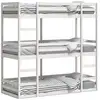 Image de Vidaxl lit superposé triple sans matelas 90x200 cm bois de pin massif