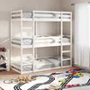 Image de vidaXL Lit superposé triple sans matelas 90x190 cm bois de pin massif 3284258