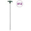 Image de vidaXL Piquets de tente 12 pcs 25 cm 7 mm acier galvanisé et PP piquet de sol piquet de tente en métal piquet de tente en 4009356