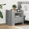 Image de Table De Chevet Sonoma Gris 45x50x50 Cm Bois D'ingénierie Vidaxl