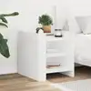 Image de Table De Chevet Blanc 45x50x50 Cm Bois D’ingénierie Vidaxl
