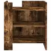 Image de Vidaxl table de chevet chêne fumé 45x50x50 cm bois d'ingénierie