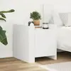 Image de Table De Chevet Blanc 45x50x50 Cm Bois D’ingénierie Vidaxl