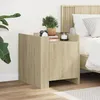 Image de vidaXL Table de chevet chêne sonoma 45x50x50 cm bois d'ingénierie meuble de chevet table dappoint armoire de lit 848299