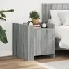Image de Table De Chevet Sonoma Gris 45x50x50 Cm Bois D'ingénierie Vidaxl